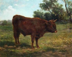 Longhorn Bull in a Landscape