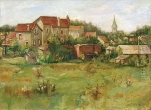 Village Au Clocher by Leon Weissberg