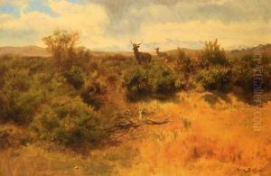 Stag and Doe in a Landscape