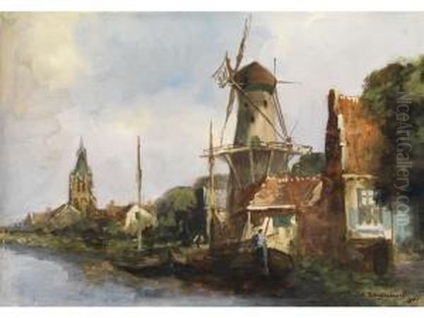 Windmuhle Und Fischerhauser Indelft - view 1