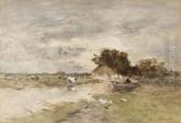A Farmhouse In A Polder Landscape - view 1