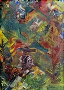 Odpocivajuci Zbojnik by Peter Weisz-Kubincan