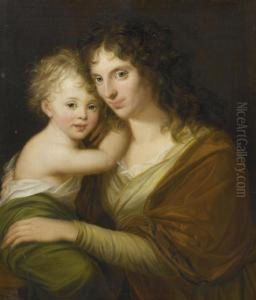 Mother And Child. by Friedrich Georg Weitsch