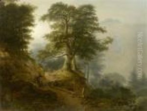 Path In A Forest With Hunters by Friedrich Georg Weitsch