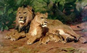 The Lion at Home 1881