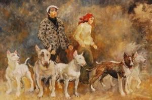 Bull Terrier, Sunday Morning by Irene A. Welburn