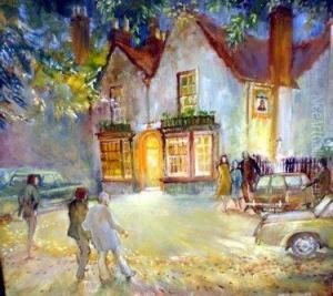 The Bell Inn At Night by Irene A. Welburn