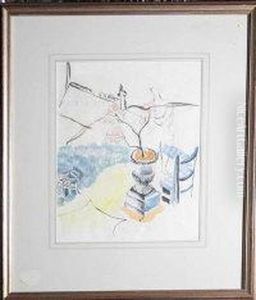 Sketch - A Figure By A Garden Urn by Denton Welch
