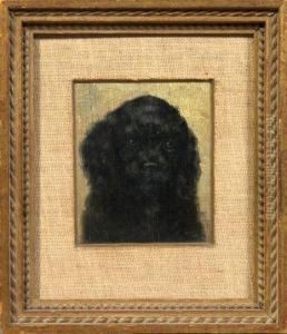 Charming Portrait Of A Black-haired Cocker Spaniel Puppy by Ludmilla P. Welch