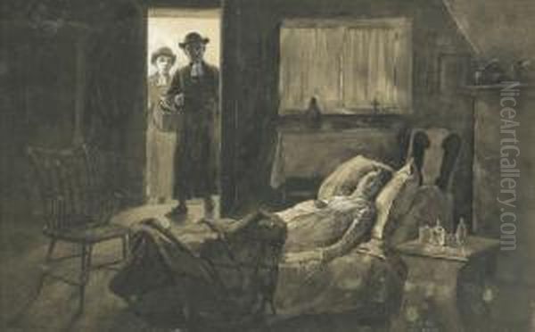 Interior Scene. Signed Lower Left Weldon. Dated Verso 1887. - view 1