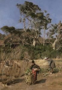 Farm Yard, Japan by Charles Dater Weldon