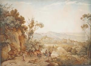 A View Of The Roman Campagna by Ernst Welker