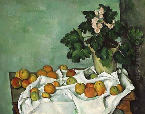 Still Life with Apples and a Pot of Primroses early 1890 - view 1