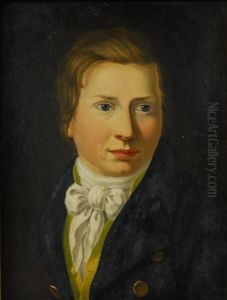 Portraits Of A Gentleman In Blue Jacket With Yellow Vest