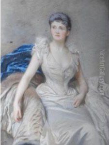 Portrait Of The Rt. Hon. Amy Augusta Jackson Lawford, Lady Coleridge by Henry Tanworth Wells