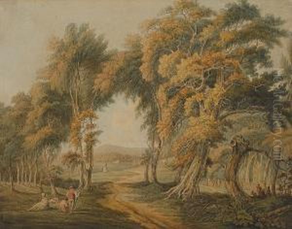 Figures Resting In A Landscape - view 1