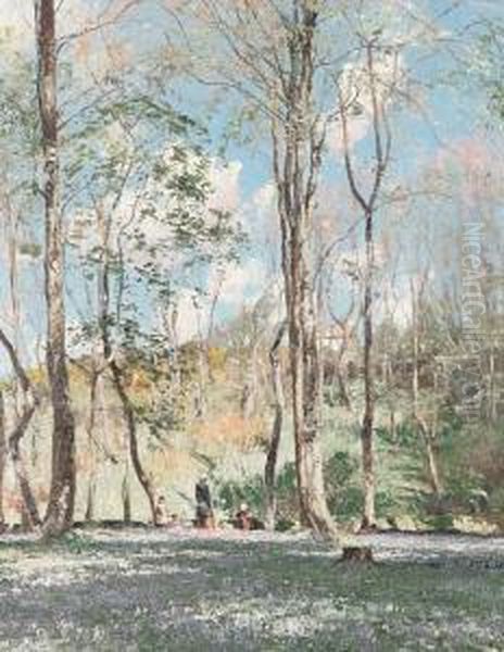Children In A Wooded Glade - view 1