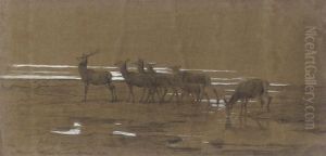 The Leading Stag by Rosa Bonheur