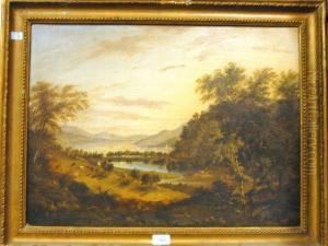 An Extensive Mountain Lake Scene by Elizabeth Wemyss Nasmyth