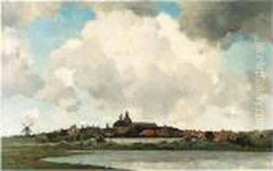 A View Of Leerdam by Ludwig Willem R. Wenckebach