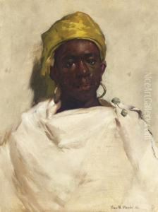 Portrait Of A Moroccan Youth by Theodore Wendel