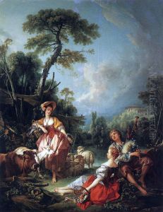 A Summer Pastoral by Francois Boucher