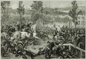 Fryderyk Wilhelm Przewodzi W Bitwie Pod Weissenburgiem Dnia 4 Sierpnia 1870 by J. Wendland