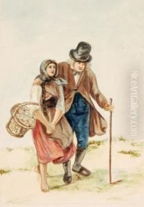 Wanderndespaar. 1840er/ 1850's by Friedrich Moritz Wendler