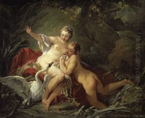 Leda And The Swan 1741 by Francois Boucher