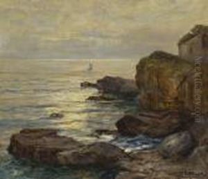Felsenkuste Bei Nervi by Albert Wenk