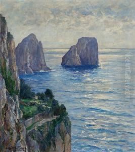 Skaly Faraglioni U Brzegow Capri by Albert Wenk