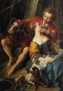 An Autumn Pastoral (detail) 1749 by Francois Boucher