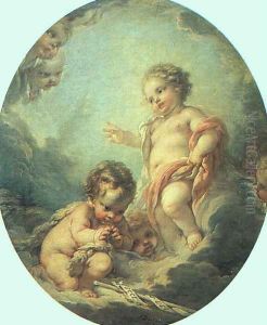 Christ and John the Baptist as Children 1758 by Francois Boucher