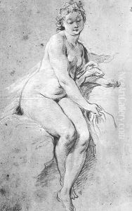 Seated Nude 1738 by Francois Boucher