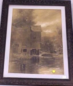 Mill On River by Daniel F. Wentworth