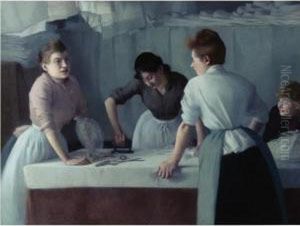 Preparing The Wedding Veil by Frederic Wenz
