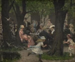 Scene From A Park Munich by Erik Werenskiold
