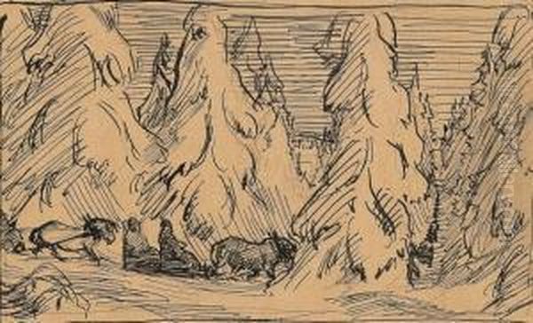 Horse-sleighing - view 1