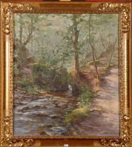 Ruisseau En Foret by Carl Werlemann