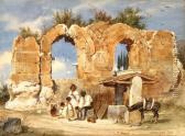 Figures By A Well - view 1