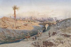 Travellers Before A North African Town