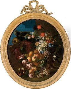 Natura Morta Di Fiori E Frutta Con Vettovaglie E Vaso Natura Morta Di Fiori E Frutta Con Vettovaglie E Vaso