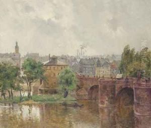Blick Entlang Der Alten Brucke Zum Deutsch-ordens-haus by Reinhold Werner