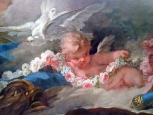 Vulcan Presenting Venus with Arms for Aeneas (detail) by Francois Boucher
