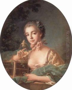 Portrait of the daughter of the artist, Oval