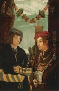 Sebastian Und Maria Magdalena by Hans Wertinger