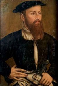 Portrait D'homme Au Beret Noir by Hans Wertinger
