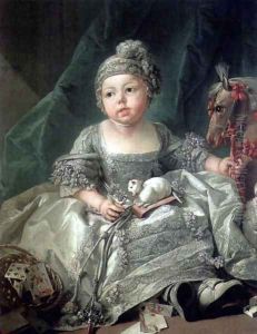 Portrait of Louis Philippe Joseph, Duke of Montpensier as a child by Francois Boucher