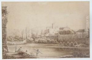 Fluslandschaft Mit Figurenstaffage by Pierre Nicolas Wery