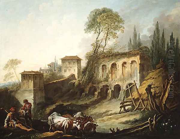 Capriccio View from the Campo Vaccino 1734 - view 1